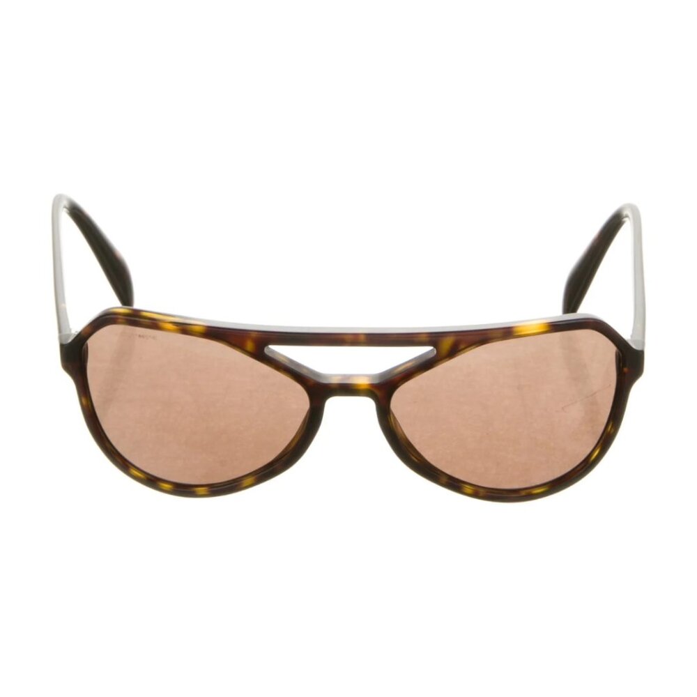 Authentic Prada Aviator Tinted Sunglasses Dark Tortoise